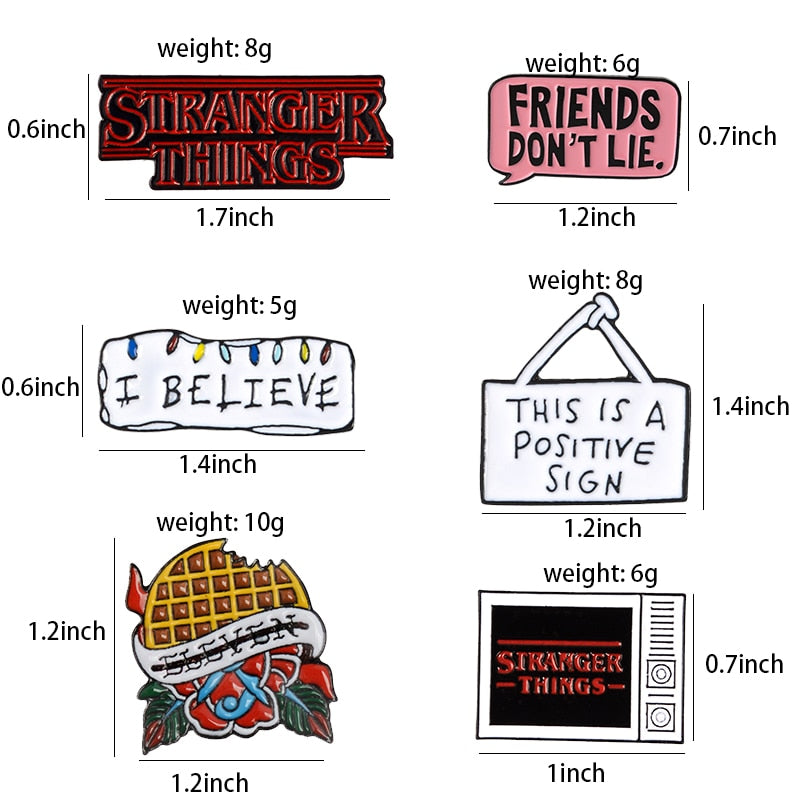 STRANGER THINGS Enamel Pins - Stranger Things Funko Pops