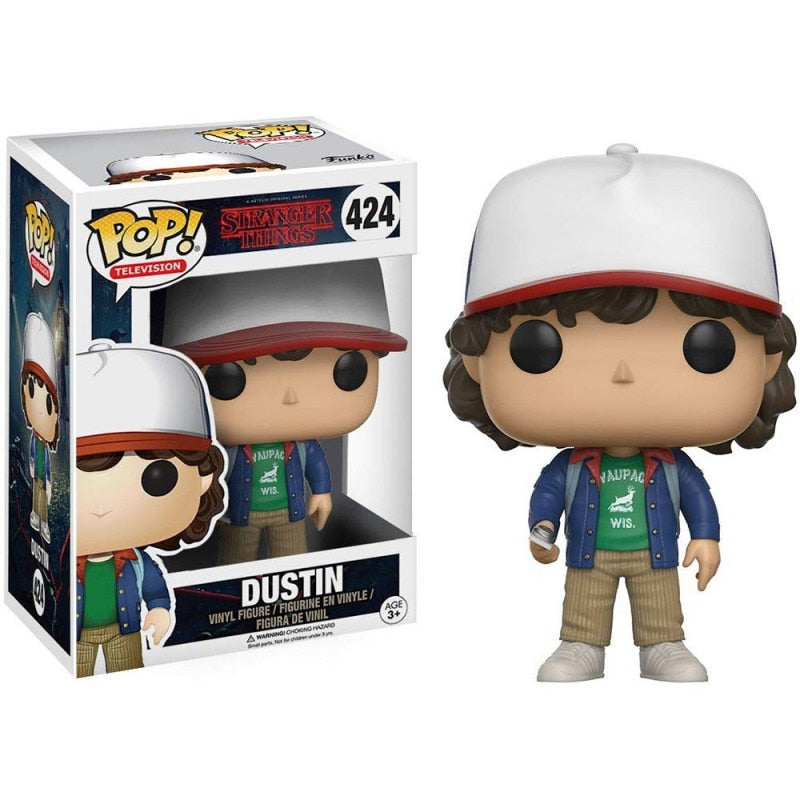 FUNKO POP STRANGER THINGS #424 DUSTIN WITH JEANS JACKET - Stranger Things Funko Pops