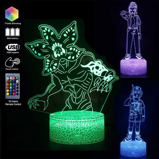 Stranger Things 3D Night Light - Stranger Things Funko Pops