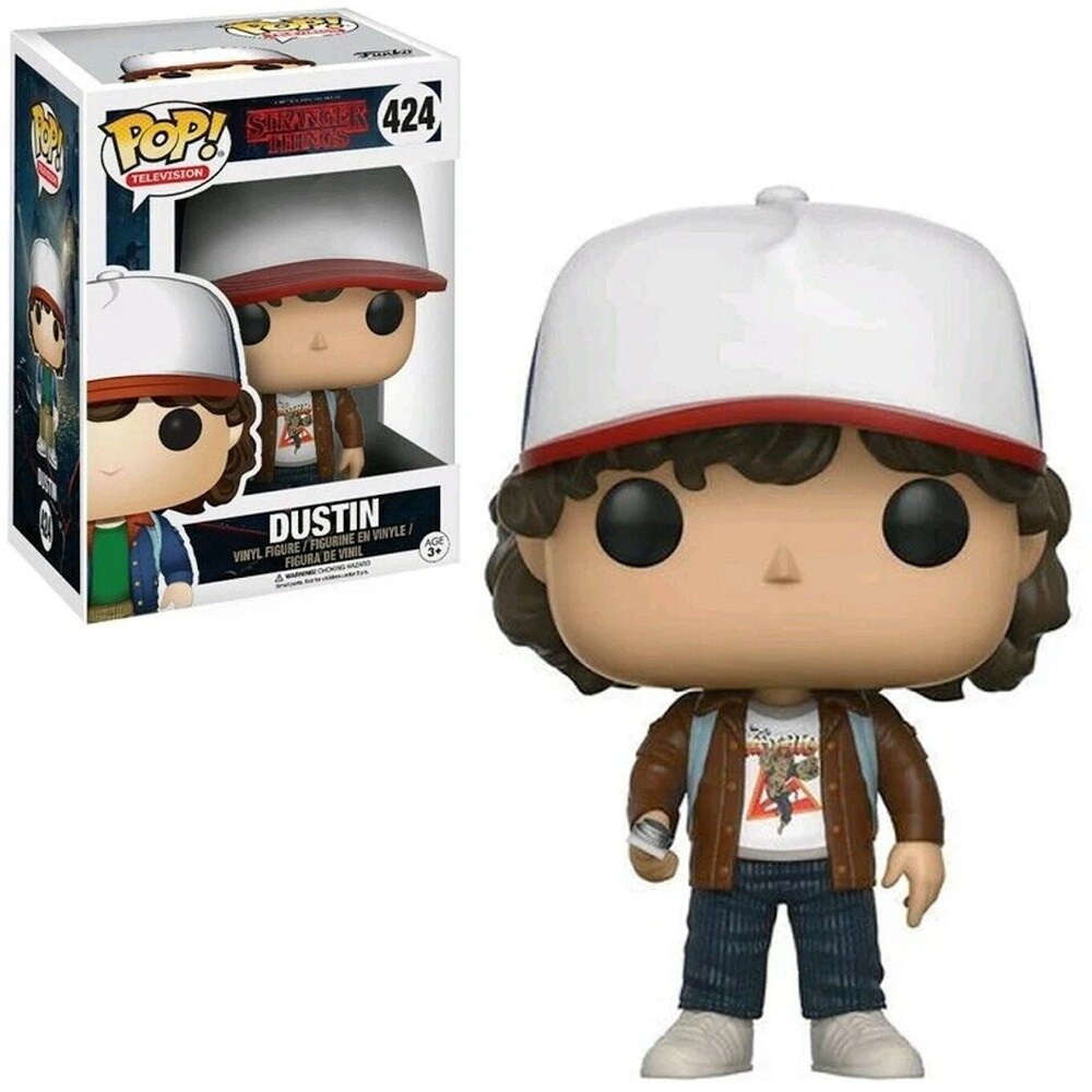 FUNKO POP STRANGER THINGS #424 DUSTIN WITH BROWN JACKET - Stranger Things Funko Pops